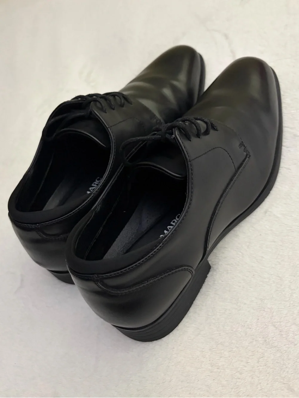 Bruno Marc Men's Black Leather Slip-On Dress Shoes Sz 9.5